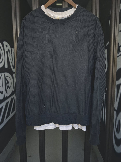Distressed - Knit Crew