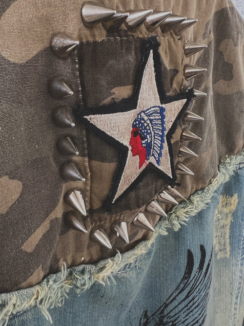 "REBEL RIDER" Denim Jacket