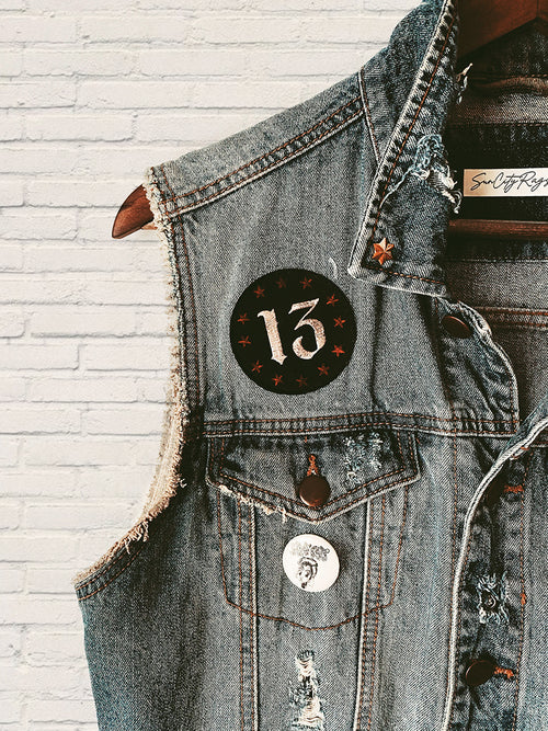 "Devil Made Me Do It" - Denim Vest