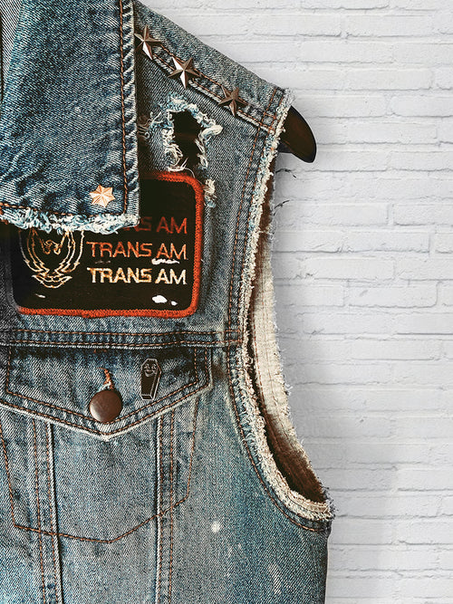 "Devil Made Me Do It" - Denim Vest