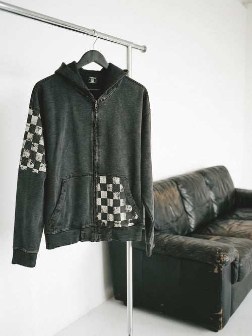 CHECKMATE- DISTRESSED HOODIE