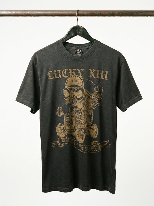 "HELL ON WHEELS" - Metallic Gold