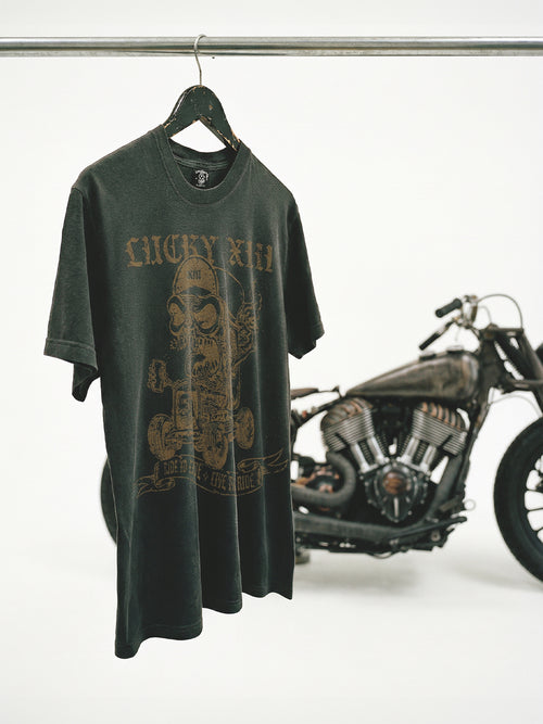 "HELL ON WHEELS" - Metallic Gold